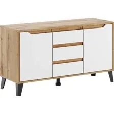 Тумба ЭлиГард Eyva RTV 2D3S (дуб вотан/белый)