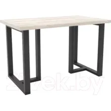 Обеденный стол Hype Mebel Триног 125x75 (черный/древесина белая)