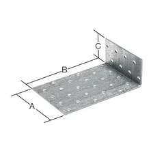 STARFIX SMP-40556-1 Уголок крепежный анкерный 40х120х40 мм KUL белый цинк
