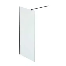 Душевое ограждение BENETTO walk-in 900х2000, прозрачное стекло, профиль черный матовый, BEN-602_BL_C