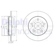 Тормозной диск DELPHI BG4233 полный , задняя ось