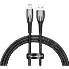 Кабель Baseus Glimmer Series Fast Charging Data Cable USB Type-A - Lightning 2.4A CADH000301 (2 м, черный)