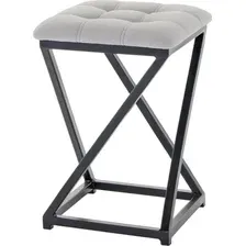 Табурет AMC Comfort 8К1.6 (кожзам, серый/черный)