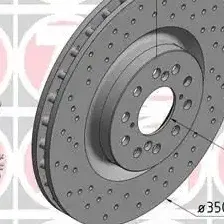 Тормозной диск ZIMMERMANN 280.3194.20 вентилируемый, перфорированный , передняя ось