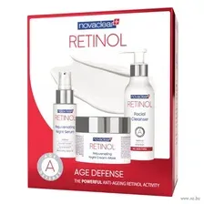 Подарочный набор Retinol (средство очищающее, сыворотка ночная омолаживающая, крем-маска омолаживающая ночная)