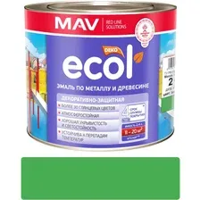 MAV Эмаль ECOL по металлу и древесине (ПФ-115) зеленое яблоко глянцевая 2,4л (2 кг)
