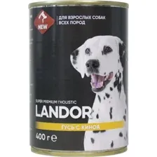 Консервированный корм для собак Landor Для всех пород гусь с киноа 4002209 0.4 кг