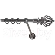 Карниз для штор Lm Decor Веер 006 1р гладкий (антрацит, 2.8м)