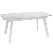 Стол обеденный DikLine XLS160 White, мрамор белый