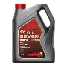 Моторное масло S-Oil Seven Red №9 SN 10W40 / E107633 (4л)