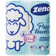 Бумажные полотенца "Zeno" (2 рулона; белые)