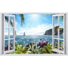 Фотообои листовые Citydecor Вид из окна 2 (400x254)