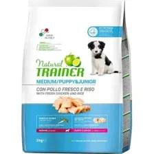 Корм для щенков Trainer Medium Puppy and Junior, курица, 3 кг