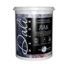 Лак акриловый РОГНЕДА Dali Decor Лессирующий перламутровый серебро 1 кг