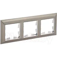 Рамка для выключателей и розеток IEK Brite BR-M32-12-4-K23 (хром/никель)