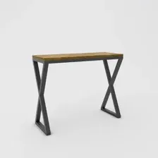 Барный стол Hype Mebel Амарион 120x40 (черный/дуб галифакс олово)