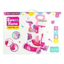 Набор игровой детский для девочки мамина помощница с пылесосом Sweet Home свет звук (набор уборки)