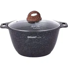 Кастрюля Granit ultra blue 2 л (стеклянная крышка) Kukmara кгг22а