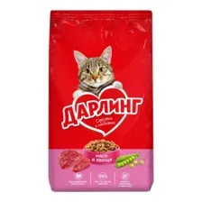 Корм Дарлинг для взрослых кошек, мясо и овощи,760 г