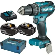 Ударная дрель-шуруповерт Makita DHP485RTJ (с 2-мя АКБ 5 Ач, кейс)
