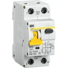 Дифавтомат IEK АВДТ 32 1P+N B25 10мА (MAD22-5-025-B-10)