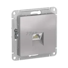 Розетка компьютерная RJ-45 двойная SYSTEME (SCHNEIDER) ELECTRIC AtlasDesign алюминий (ATN000386)