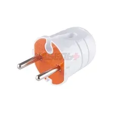 Вилка штепсельная TDM 10А 250В SQ1806-0209 (белый/красный)