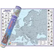 Скретч-карта Белкартография Европа (в тубусе)