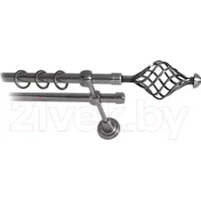 Карниз для штор Lm Decor Вираж 098 2р гладкий (антрацит, 4м)