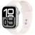 Apple Watch Series 10 42 мм (алюминиевый корпус, серебристый/светло-персиковый, спортивный силиконовый ремешок)