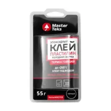 Клей MasterTeks HomeMaster пластилин эпоксидный холодная сварка термостойкий (55г, черный)