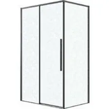 Душевой уголок Grossman Galaxy 100x90x195 120.K33.01.1090.21.02 (черный матовый/стекло шиншилла)