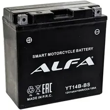 Мотоциклетный аккумулятор ALFA YT14B-BS (14 А·ч)