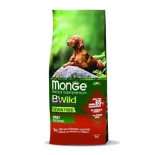 Сухой корм Monge Dog BWild GRAIN FREE для собак, беззерновой, из мяса ягненка с картофелем 12кг