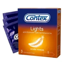 Презервативы из натурального латекса Contex® Lights 3шт