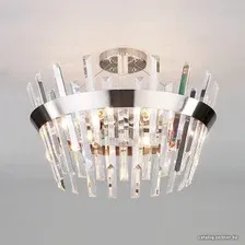 Люстра средней высоты Евросвет TK Lighting Steccato 10111/5 сатин-никель/прозрачный