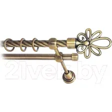 Карниз для штор Lm Decor Астра 170 2р витой (антик, 4м)