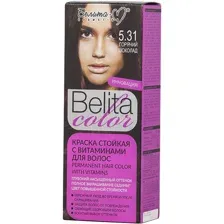 Краска стойкая для волос Belita сolor 5.31, горячий шоколад.