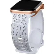 Ремешок для умных часов Rumi Leopard 3D для Apple Watch 42/44/45мм (темно-серый)