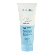 Пенка для умывания "Super Aqua Ultra Hyalron Foaming Cleanser" (200 мл)