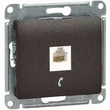Розетка телефонная Schneider Electric Glossa GSL000881T (шоколад)