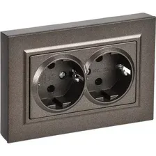Розетка IEK Brite BR-R27-16-K45-F (темная бронза)