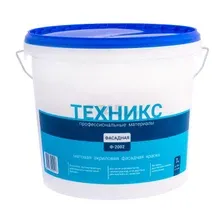 Краска акриловая ТЕХНИКС Ф-2002 P Фасад серая 7 кг