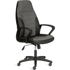 Кресло офисное Tetchair Inter 24 кожзам/ткань (черный/серый, 36-6/207/TW-12/TW-11)