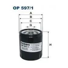 Фильтр масляный FILTRON OP 597/1 Mazda 6/CX-5 2.2D 12>