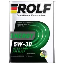 Моторное масло ROLF Energy 5W-30 A3/B4 SL/CF, 4л / 102097