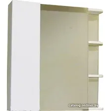 СанитаМебель Шкаф с зеркалом Камелия 12.80 Д3 (левый, белый)
