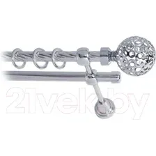 Карниз для штор Lm Decor Ажур 095 2р витой (хром, 4м)