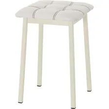 Табурет AMC Comfort 7К3.12 (кожзам, белый/слоновая кость)