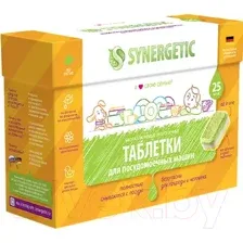 Таблетки для посудомоечных машин Synergetic биоразлагаемые, 25 шт